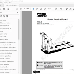 BT Prime-Mover PMX45 Electric Low Lift Pallet Truck Master Service Manual PDF