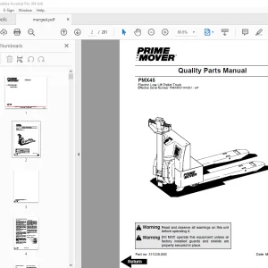 BT Prime-Mover PMX45 Electric Low Lift Pallet Truck Parts Manual PDF