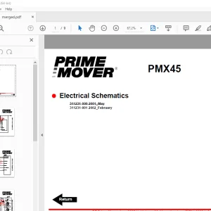 BT Prime-Mover PMX45 Electrical Schematic Manual - PDF DOWNLOAD