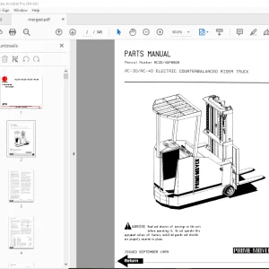 BT Prime-Mover RC-30 RC-40 Electric Rider Truck Parts Manual PDF