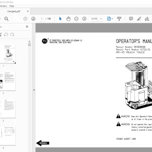BT Prime-Mover RR-45 Reach Truck Operator's Manual - PDF DOWNLOAD