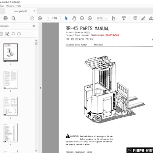 BT Prime-Mover RR-45 Reach Truck Parts Manual - PDF DOWNLOAD