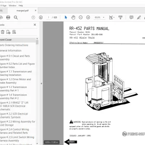 BT Prime-Mover RR-45Z Reach Truck Parts Manual - PDF DOWNLOAD