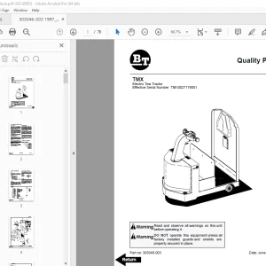 BT Prime-Mover TMX Electric Tow Tractor Part Manual - PDF DOWNLOAD