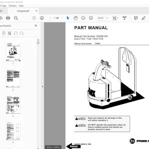 BT Prime-Mover TMX Electric Tow Tractor Part Manual - PDF DOWNLOAD
