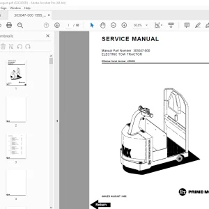 BT Prime-Mover TMX Electric Tow Tractor Service Manual - PDF DOWNLOAD
