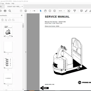 BT Prime-Mover TMX Electric Tow Tractor Service Manual PDF