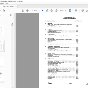 Case 170B Excavator Service Manual - PDF DOWNLOAD