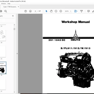 Case 9020B Excavator Service Manual 7-63062 PDF Instant Download