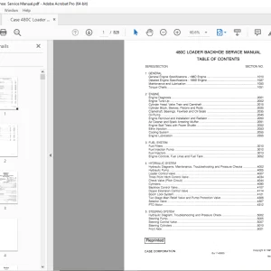 Case 480C Backhoe Loader Service Manual - PDF DOWNLOAD