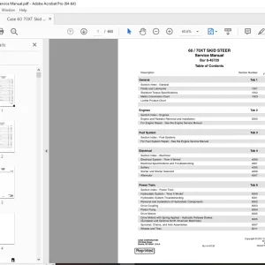 Case 60/70XT Skid Steer Loader Service Manual - PDF DOWNLOAD