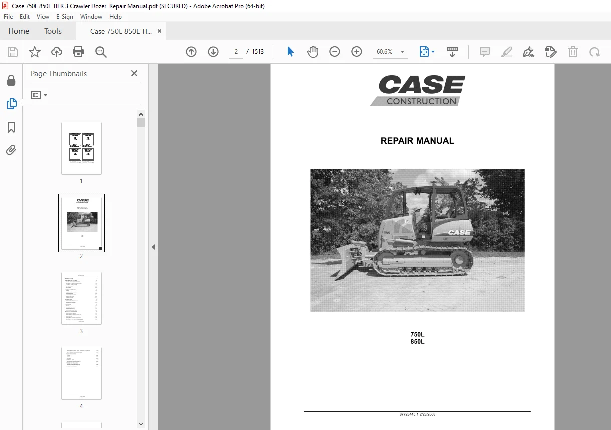 Case 750L 850L TIER 3 Crawler Dozer Repair Manual - PDF DOWNLOAD - Image 3