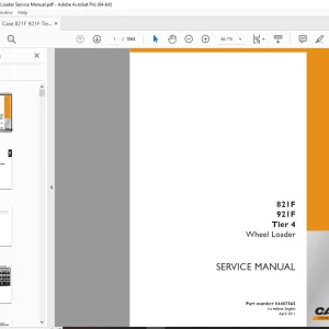 Case 821F 921F Tier 4 Wheel Loader Service Manual - PDF DOWNLOAD