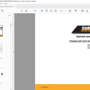 Case CX210B CX240B Crawler Excavators Repair Manual - PDF DOWNLOAD