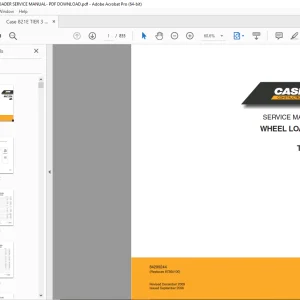 Case WHEEL LOADER 821E TIER 3 Service Manual- PDF DOWNLOAD