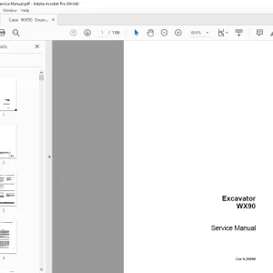 Case WX90 Excavator Service Manual - PDF DOWNLOAD