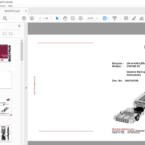 Cat Bucyrus CH816E AC General Start-up & Operating Manual - PDF DOWNLOAD