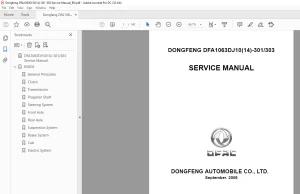 DONGFENG DFA1063DJ10(14)-301/303 SERVICE MANUAL - PDF DOWNLOAD