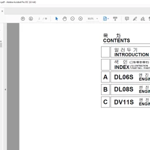 Daewoo Doosan EURO4 DL06S DL08S DV11S Parts catalog Manual  - PDF DOWNLOAD