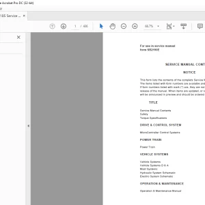 Daewoo Doosan Forklift B15S B18S Service Manuals SB2191E01 - PDF DOWNLOAD