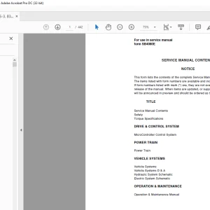 Daewoo Doosan Forklift B20S-3 to B30S-3 Service Manuals SB4081E00 - PDF DOWNLOAD