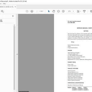 Daewoo  Doosan Forklift D20S-3 to GC30P-3 Service Manuals SB2101E02 - PDF DOWNLOAD