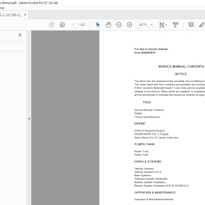 Daewoo Doosan Forklift GC15S-2, GC18S-2, GC20SC-2 Service Manuals SB4007E01A - PDF DOWNLOAD