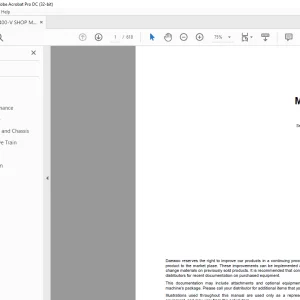 Daewoo Doosan Mega 400-V Shop Manual 023-00040E - PDF DOWNLOAD