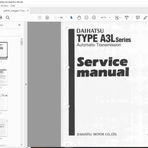 Daihatsu A3L Series Automatic Transmission Service Manual - PDF DOWNLOAD