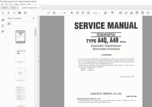 Daihatsu A4Q A4R Series Automatic Transmission Service Manual - PDF