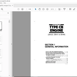 Daihatsu CB Engine CB-23 CB-61 CB-80 Workshop Manual - PDF DOWNLOAD