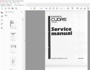 Daihatsu Cuore Chassis Service Manual - PDF DOWNLOAD