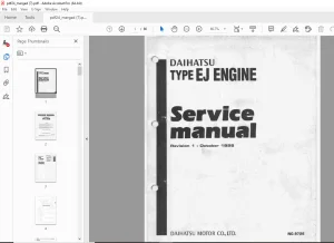 Daihatsu EJ Engine Service Manual - PDF DOWNLOAD