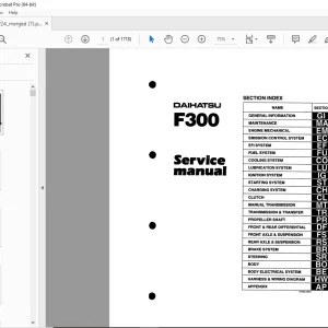 Daihatsu Feroza F300 HD ENGINE Appendix Service Manual - PDF DOWNLOAD