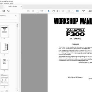 Daihatsu F300 HD-Engine Workshop Manual - PDF