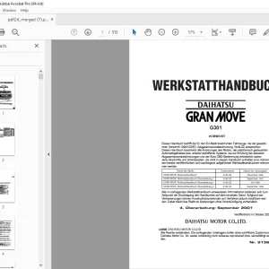 Daihatsu Gran Move G301 Workshop Manual - PDF DOWNLOAD