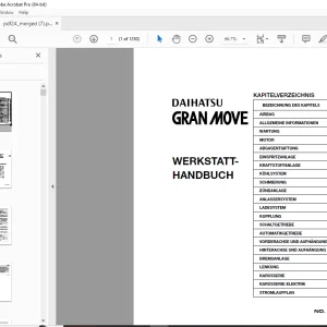 Daihatsu Gran Move WERKSTATTHANDBUCH - PDF DOWNLOAD
