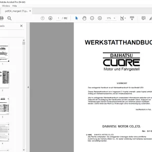 Daihatsu L500 L501 Cuore Motor And Fahrgestell WERKSTATTHANDBUCH - PDF DOWNLOAD
