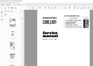 Daihatsu L500 L501 Service Manual - PDF DOWNLOAD