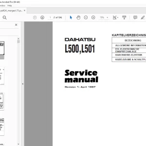 Daihatsu L500 L501 Service Manual - PDF DOWNLOAD