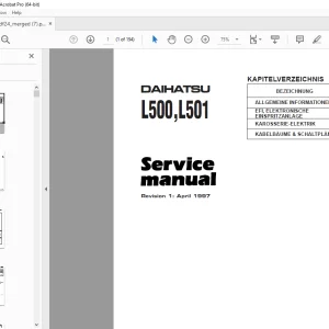 Daihatsu L500 L501 Service Manual - PDF DOWNLOAD