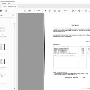 Daihatsu M4 Series M401 M402 M412 Service Manual - PDF DOWNLOAD