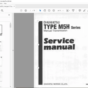 Daihatsu M5H Series Manual Transmission Service Manual - PDF DOWNLOAD