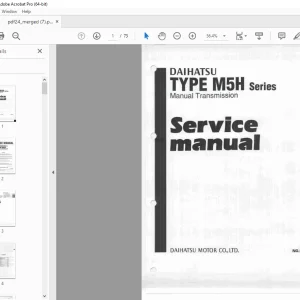 Daihatsu M5H Series Manual Transmission Service Manual - PDF