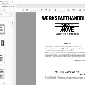 Daihatsu Move Motor und Fahrgestell WERKSTATTHANDBUCH - PDF DOWNLOAD