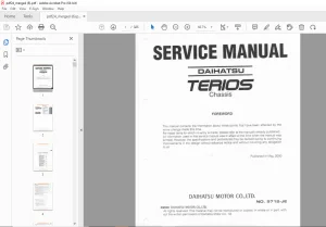 Daihatsu Terios Chassis Service Manual PN 9712-JE PDF DOWNLOAD