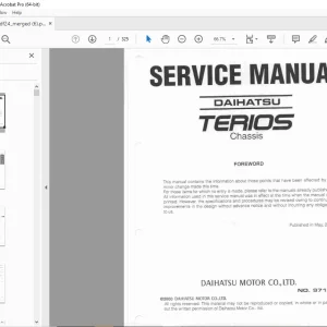 Daihatsu Terios Chassis Service Manual PN 9712-JE PDF DOWNLOAD