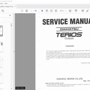 Daihatsu Terios Chassis Service Manual - PDF DOWNLOAD