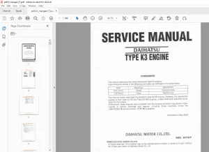 Daihatsu Type K3 Engine Service Manual - PDF DOWNLOAD