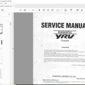 Daihatsu YRV Chassis Service Manual - PDF DOWNLOAD